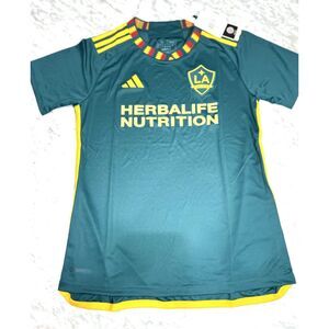 Adidas LA Galaxy MLS Soccer Jersey HU1410 green women's Medium MLS NEW